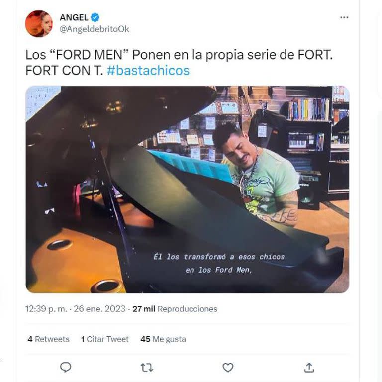 Ángel de Brito notó un error en el subtitulado de El Comandante Fort y lo compartió en sus redes sociales