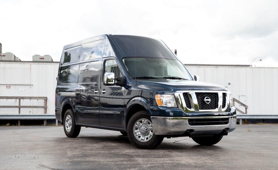 <p>Nissan’s days of selling full-size vans in America are officially over. The Mississippi-built <a href="https://www.caranddriver.com/nissan/nv1500-2500-3500" rel="nofollow noopener" target="_blank" data-ylk="slk:Nissan NV;elm:context_link;itc:0;sec:content-canvas" class="link ">Nissan NV</a> pulls out of a segment that's otherwise dominated by the <a href="https://caranddriver.com/ford/transit" rel="nofollow noopener" target="_blank" data-ylk="slk:Ford Transit;elm:context_link;itc:0;sec:content-canvas" class="link ">Ford Transit</a>, Mercedes-Benz Sprinter, and <a href="https://www.caranddriver.com/ram/promaster" rel="nofollow noopener" target="_blank" data-ylk="slk:Ram ProMaster;elm:context_link;itc:0;sec:content-canvas" class="link ">Ram ProMaster</a>. The NV was a rugged rear-wheel-drive van that shared its body-on-frame platform with the <a href="https://www.caranddriver.com/reviews/a15134246/nissan-titan-56se-crew-cab-road-test/" rel="nofollow noopener" target="_blank" data-ylk="slk:Nissan Titan;elm:context_link;itc:0;sec:content-canvas" class="link ">Nissan Titan</a>. The NV1500 had the lowest payload rating of the group at 2650 lbs and was offered with either a 241-hp V-6 or the 375-hp V-8 from the Titan. The NV2500HD was also offered with those powertrains, but it could be ordered with a higher roof. It also offered a higher payload capacity and a maximum tow rating of 9400 lbs. The NV3500HD was only available with the V-8 and shared the same towing capacity as the 2500HD, but packed more available niceties such as power-heated tow mirrors and front tow hooks.</p>