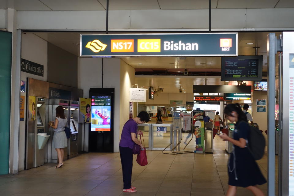 Bishan MRT Station Singapore (Yahoo News Singapore file photo)