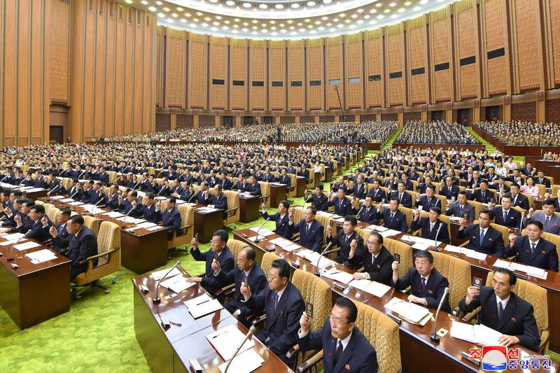 First-day Sitting of 7th Session of 14th SPA of DPRK held in Pyongyang