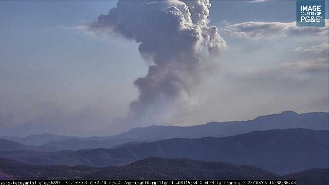 The Howard Fire in the remote Rose Valley in Los Padres National Forest land sent up a plume of smoke Saturday afternoon.