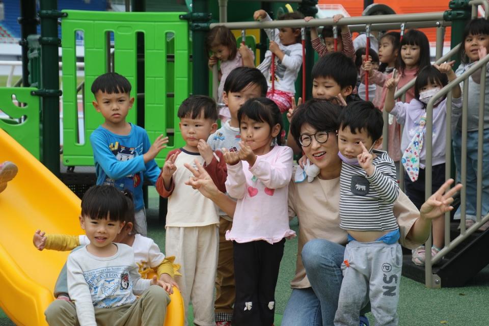 ▲臺東兒童運動公園幼齡遊戲場啟用。