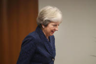 <p>Per alcuni tabloid inglesi, Mrs. Up and Down, ovvero la “signora su e giù” sarebbe la premier britannica Theresa May. Il termine fa riferimento alle numerose piroette della May durante i negoziati. (Getty) </p>