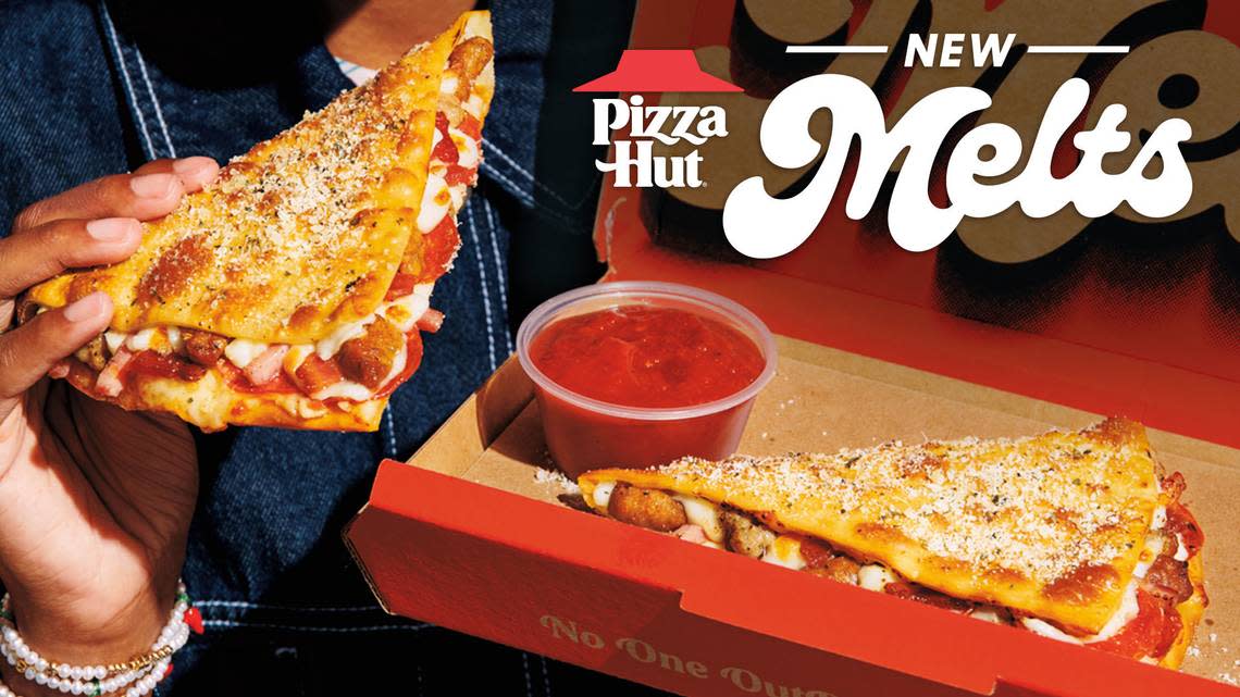 The new Pizza Hut Melts are available to order starting Oct. 18. Hand-out/Pizza Hut
