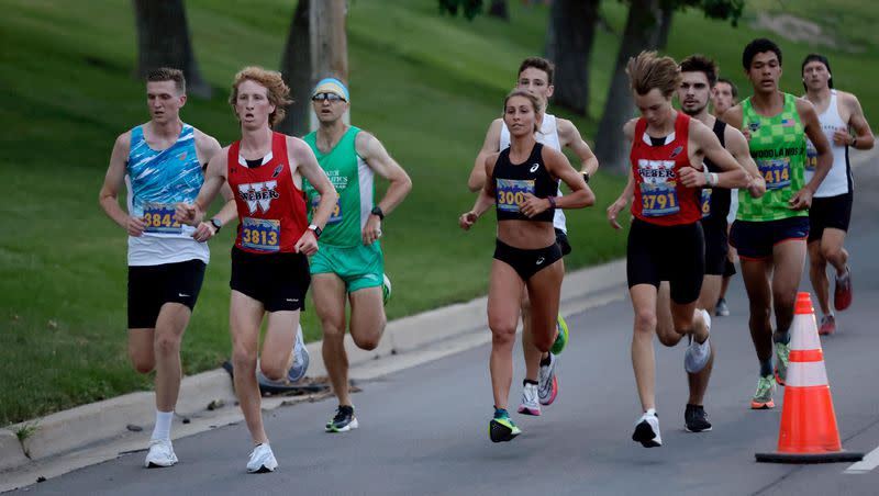 Runners compete in the Deseret News 10K on  Saturday, July 23, 2022 in Salt Lake City.