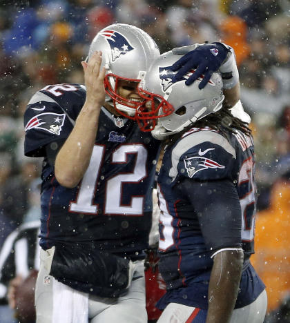 LeGarrette Blount helped lead the Patriots' blowout of the Colts in the AFC title game. (AP) 