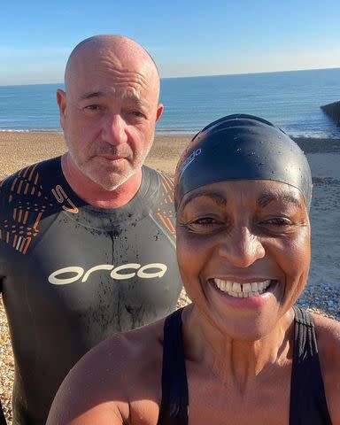 <p>Adjoa Adoh/Instagram</p> Howard Cunnell and Adjoa Andoh