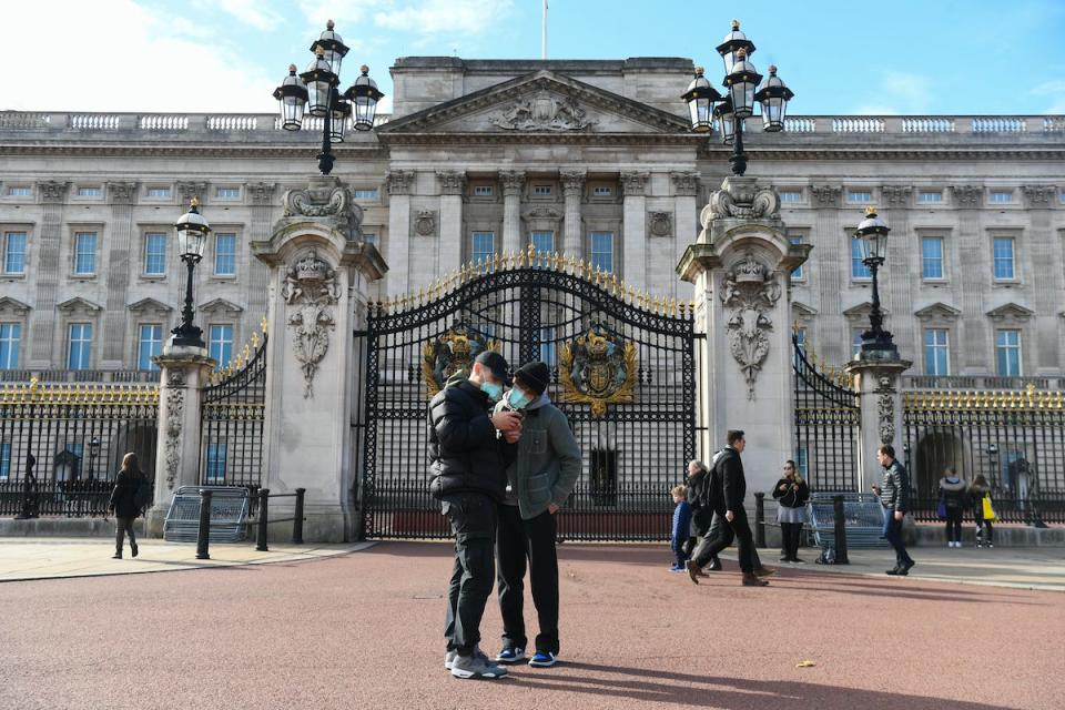 A photo of Buckingham Palace taken on October 15, 2020.