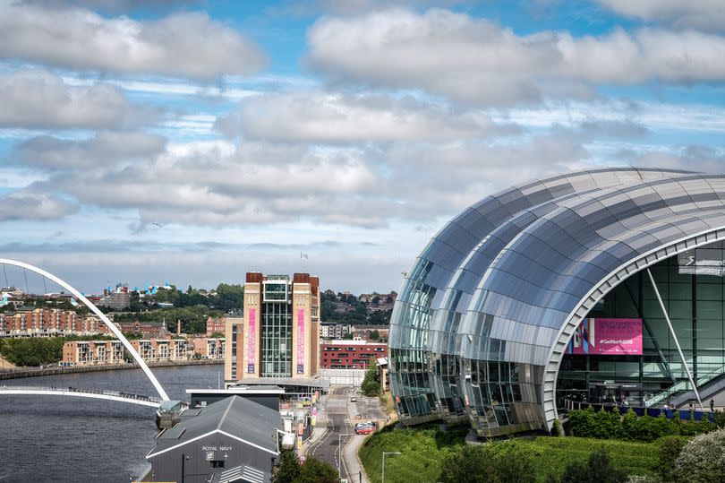 The exterior of Sage Gateshead