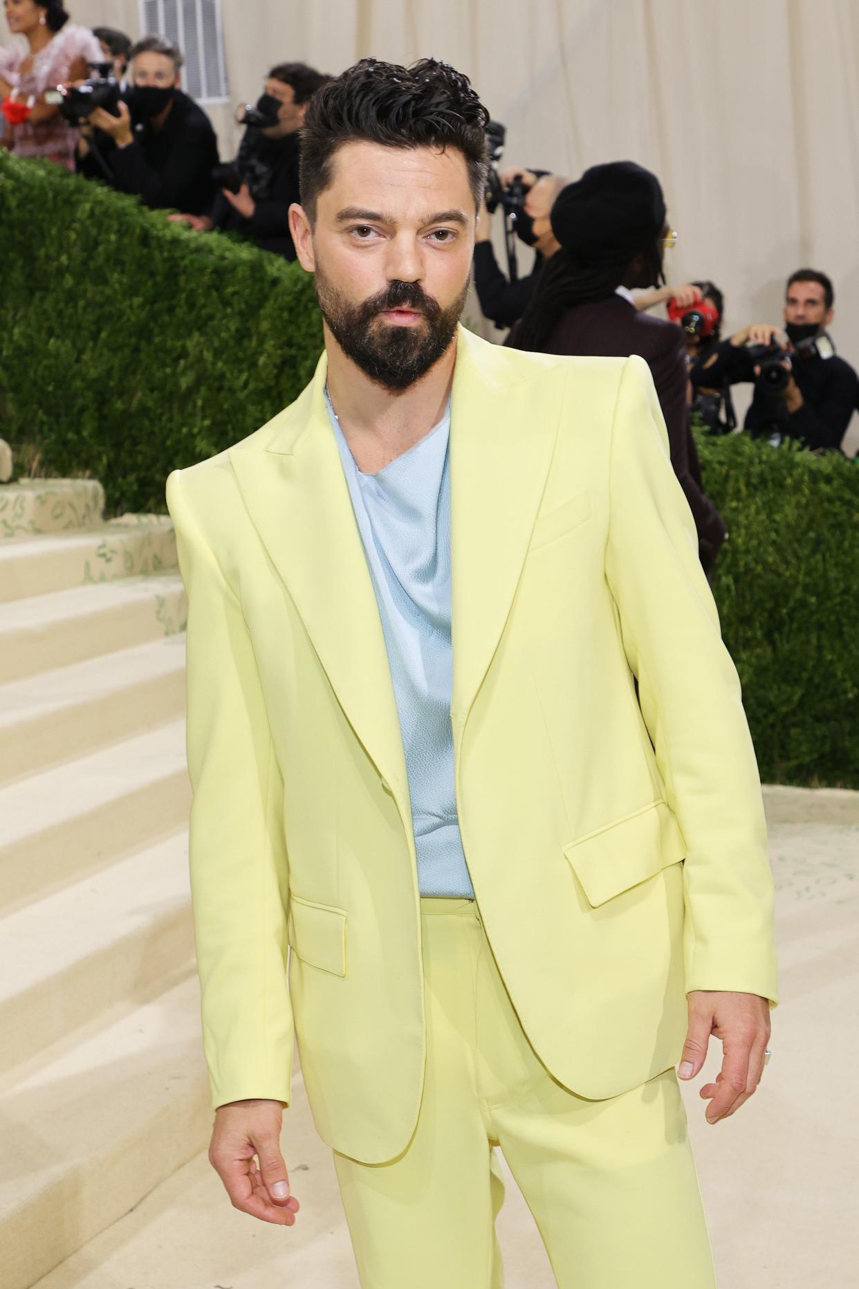 Dominic Cooper attends The 2021 Met Gala Celebrating In America: A Lexicon Of Fashion at Metropolitan Museum of Art on Sept. 13, 2021 in New York.