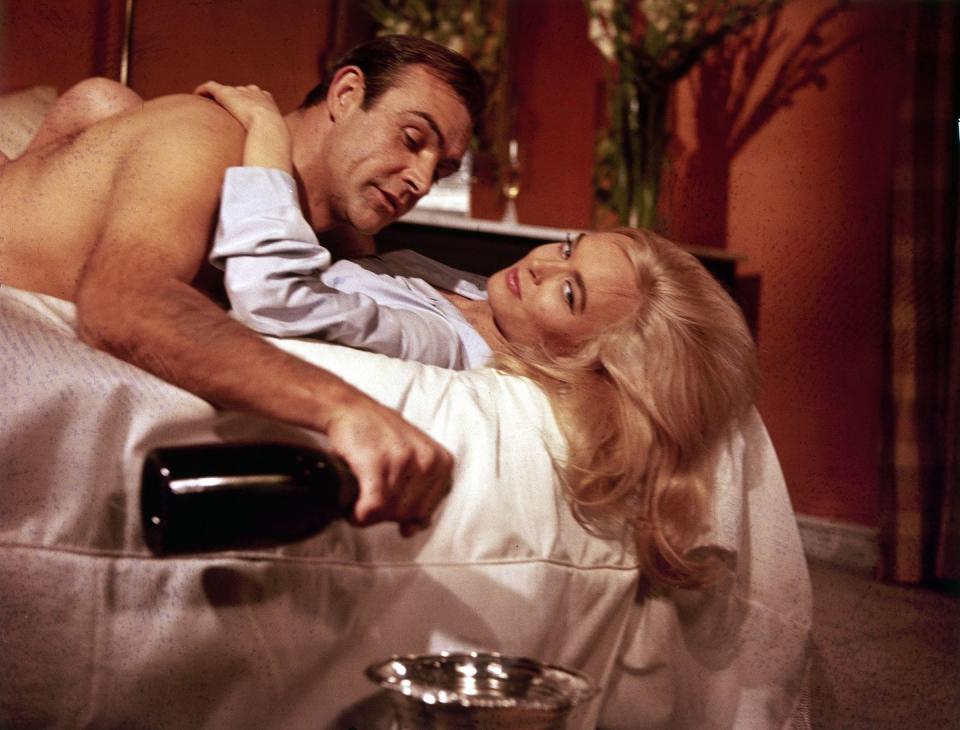 sean connery, shirley eaton in 