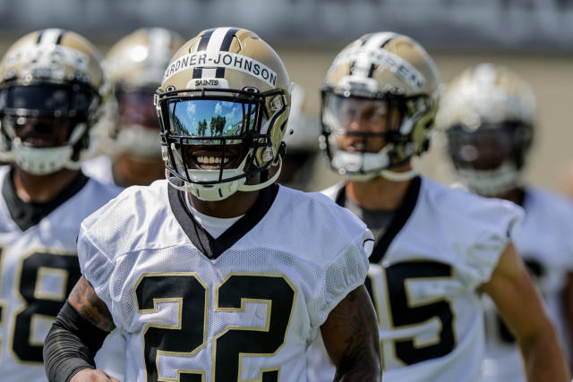 Chauncey Garnder-Johnson running drills at training camp