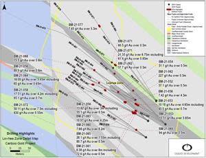 Figure 2: Lowhee Zone select drilling highlights