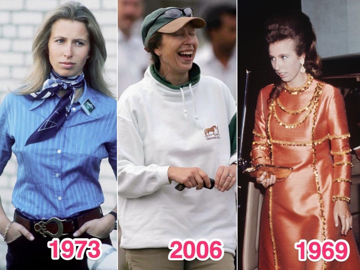 Princess Anne's eclectic style over the years.