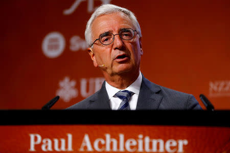 FILE PHOTO: Deutsche Bank supervisory board chairman Paul Achleitner gives a speech during the Swiss International Finance Forum in Bern, Switzerland June 20, 2017. REUTERS/Arnd Wiegmann/File Photo