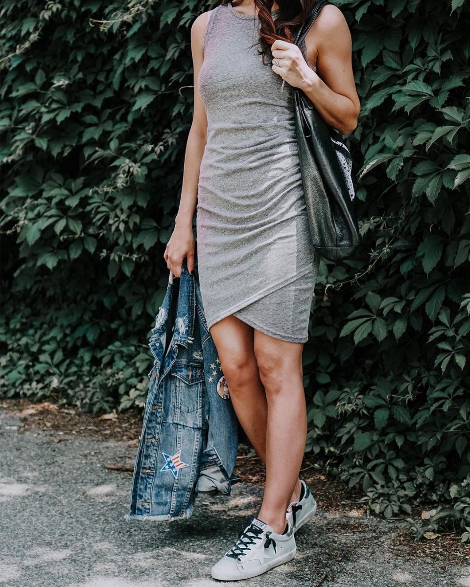 Nordstrom shoppers can't get enough of this affordable and versatile wrap dress Image via Instagram/stylemetactical. 