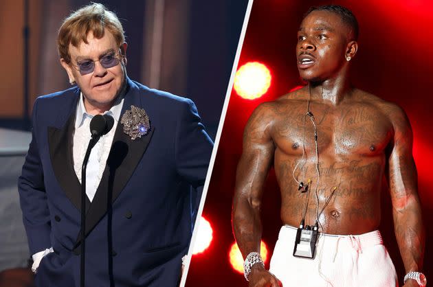 Elton John and DaBaby (Photo: Getty)