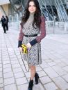 <p>Selena Gomez arrives for the Louis Vuitton fashion show during Paris Fashion Week, March 2015.</p>