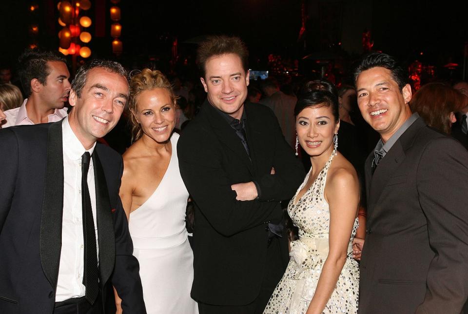 The Mummy Tomb of the Dragon Emperor Premiere 2008 John Hannah Maria Bello Brendan Fraser Russell Wong