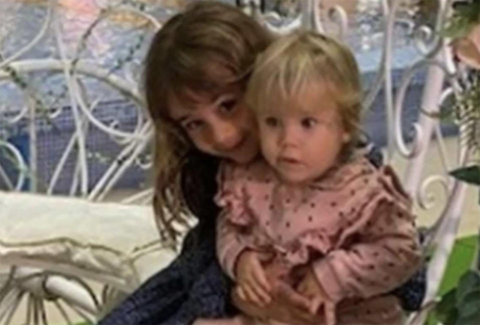 Anna Zimmermann, 1, is seen with her six-year-old sister, Olivia.