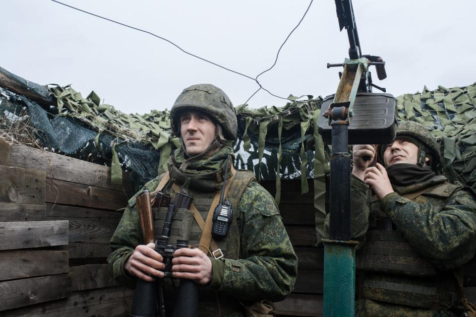 Pro-russische Kämpfer an der Frontlinie - Copyright: picture alliance/abaca/Kisileva Svetlan