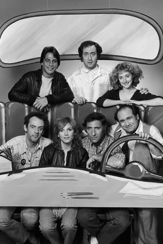 <p>Herb Ball/NBCU Photo Bank</p> The cast of 'Taxi' in 1983: Tony Danza, Andy Kaufman, Carol Kane, Danny DeVito, Judd Hirsch, Marilu Henner and Christopher Lloyd