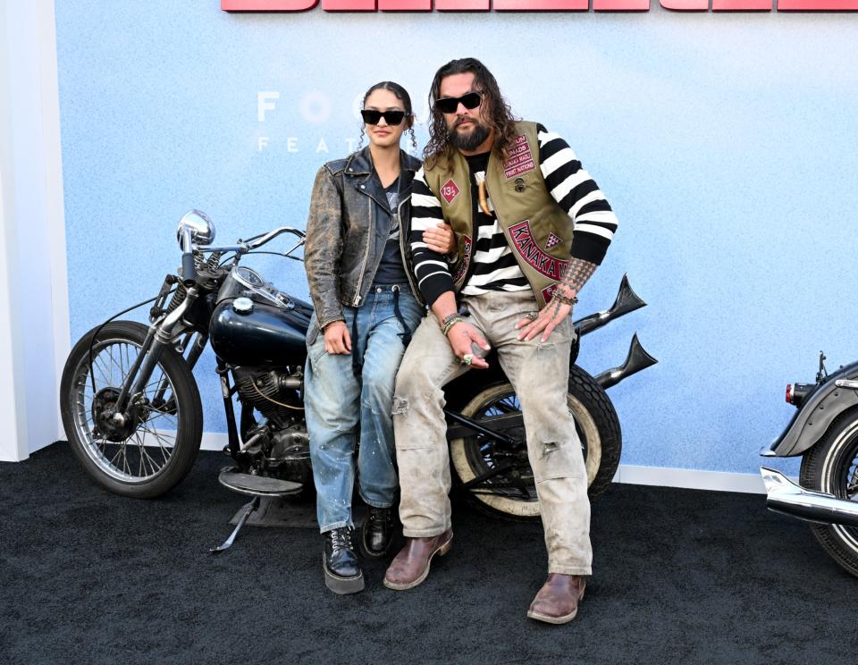 Lola Iolani Momoa and Jason Momoa at "The Bikeriders" Los Angeles Premiere held at the TCL Chinese Theatre on June 17, 2024 in Hollywood, California.