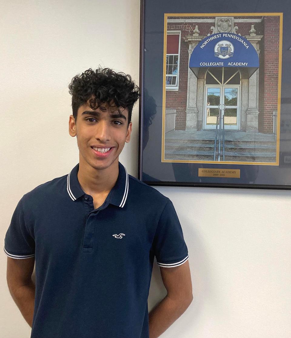 Sahil Jain, 16, of Millcreek Township, received a perfect score on the AP Macroeconomics Exam. Now a senior at Northwest Pennsylvania Collegiate Academy, he took the test in the spring of 2022 during his junior year of high school.