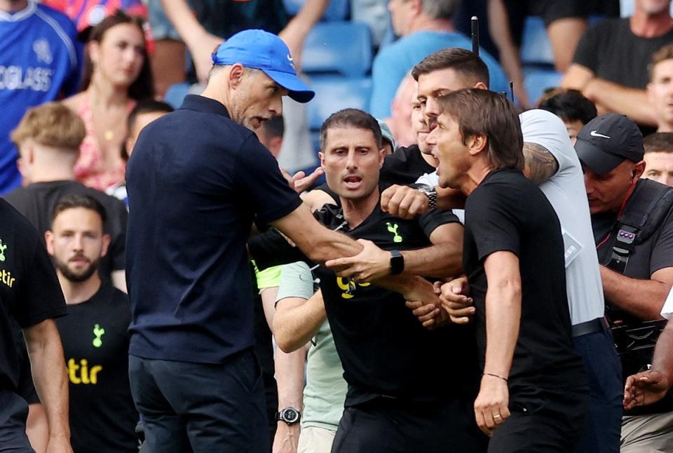 Antonio Conte and Thomas Tuchel almost came to blows after the full-time whistle (Action Images via Reuters)