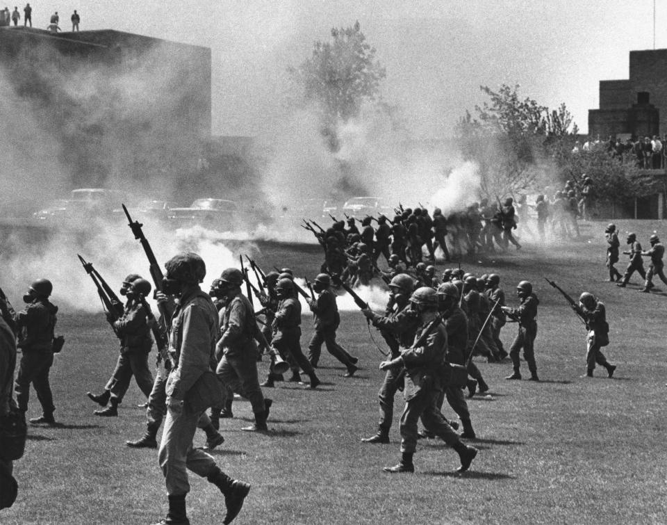 IMAGE: Riots at Kent State University (AP)