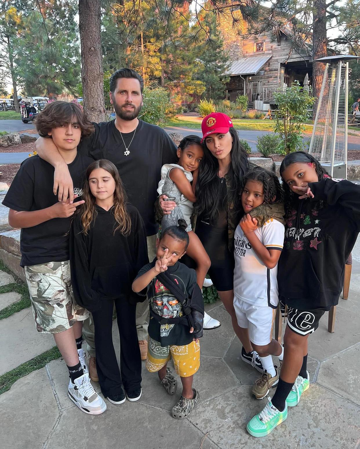 Mason Disick Rocks Longer Hair in Rare Snap With Aunt Kim Kardashian 078