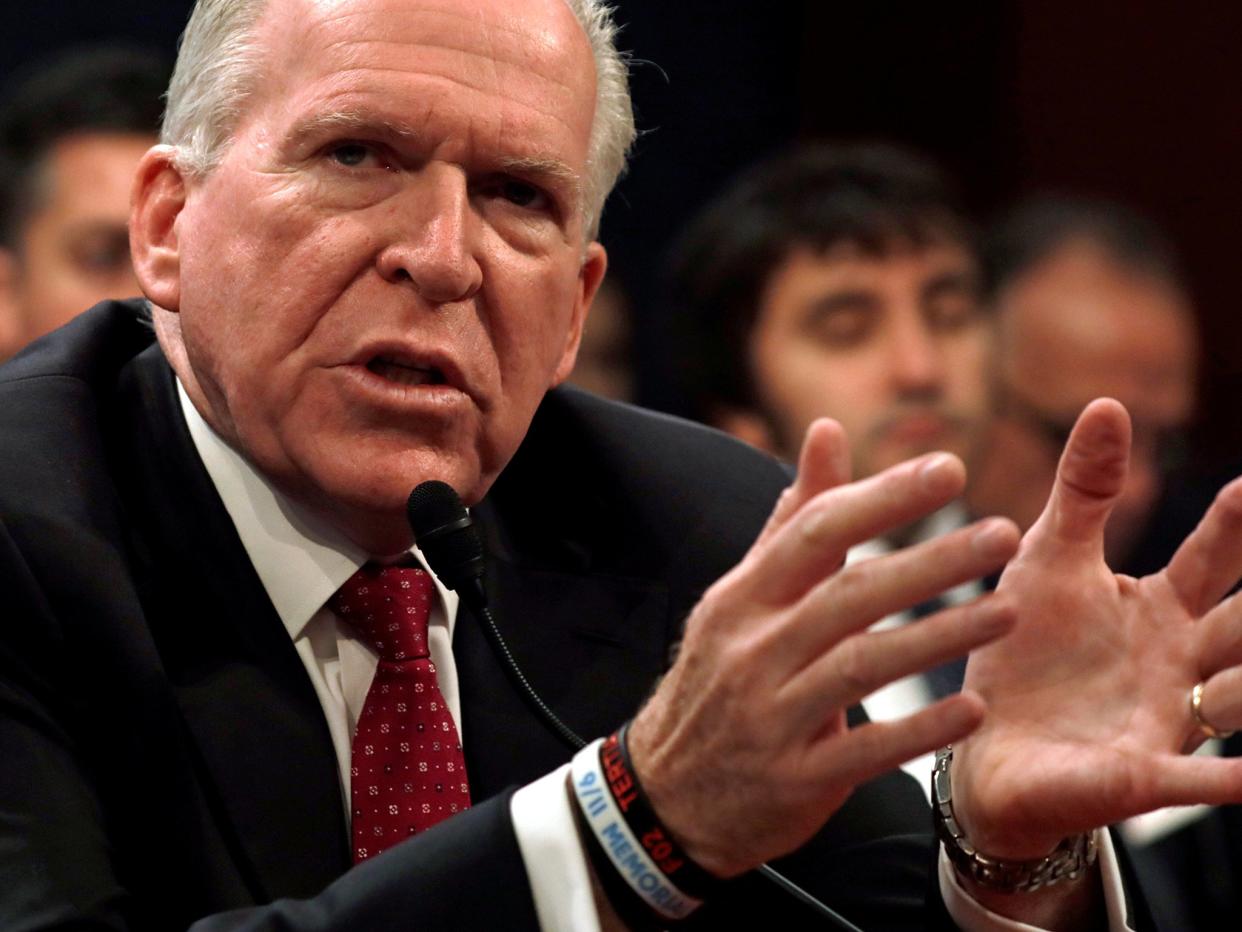 Former CIA director John Brennan testifies before the House Intelligence Committee: Reuters