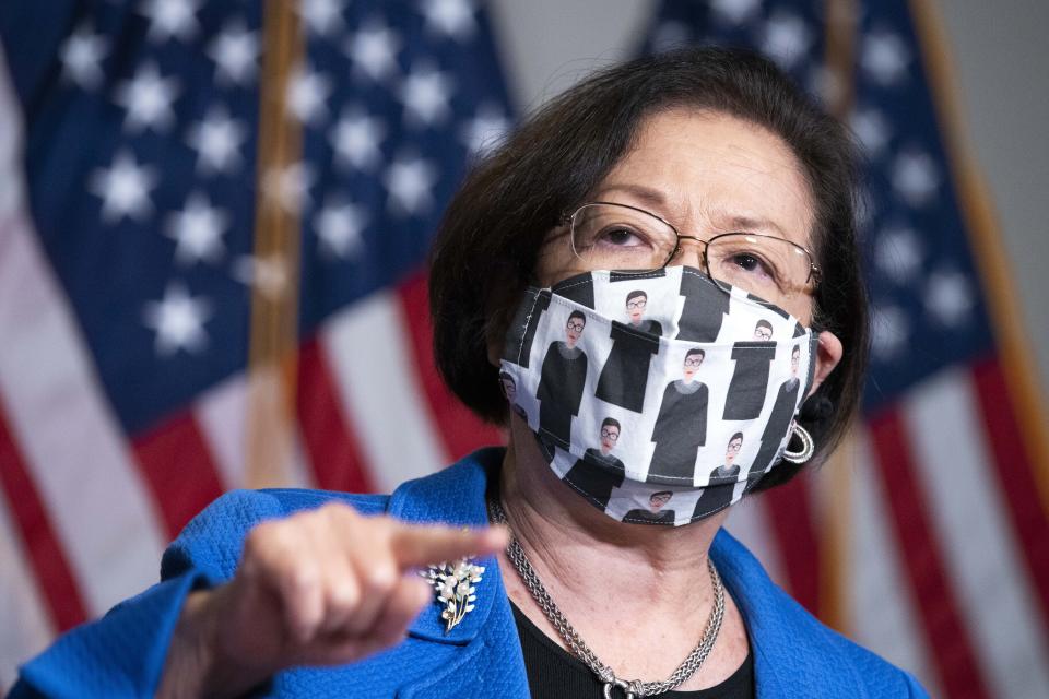 Hirono at a news conference on Monday after the confirmation hearings. (Photo: AP Photo/Jose Luis Magana)