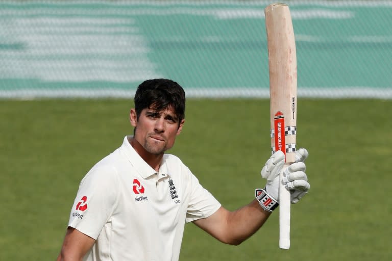 England's Alastair Cook walks back to the dressing room after being dismissed for 147 in his final Test innings at The Oval