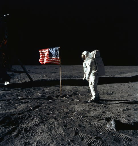 This NASA photo taken by Neil Armstrong on July 20, 1969 shows astronaut Buzz Aldrin on the Moon's Sea of Tranquility