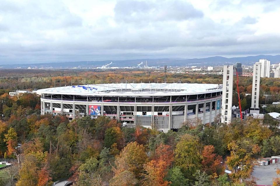 Here’s a Friday afternoon view of Deutsche Bank Park (Waldstadion) in Frankfurt, Germany, where the Chiefs will play the Miami Dolphins on Sunday.