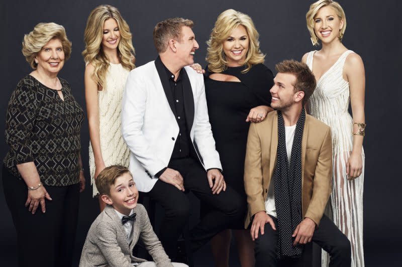 Left to right, Faye Chrisley, Lindsie Chrisley Campbell, Grayson Chrisley, Todd Chrisley, Julie Chrisley, Chase Chrisley, Savannah Chrisley. File Photo by Tommy Garcia/USA Network