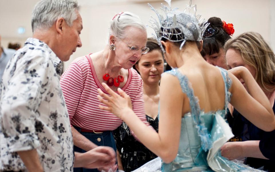 Queen Margrethe of Denmark working on the costumes and set design for the Nutcracker ballet, 2012 - Handout