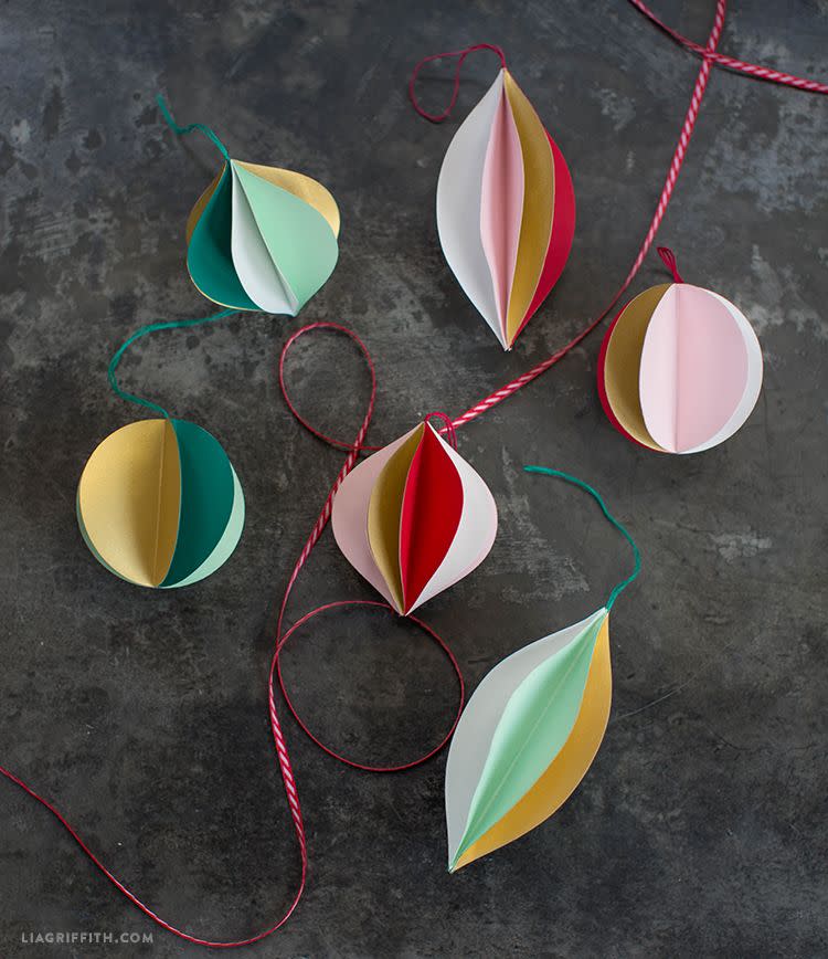 Retro Paper Ornaments