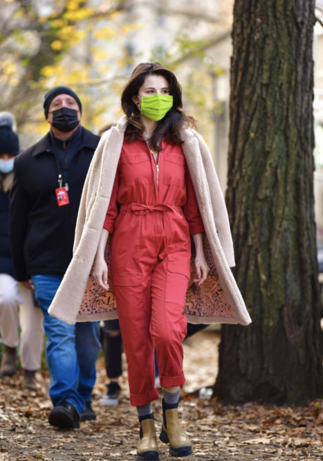 Selena Gomez Pops in Orange Boots for 'Only Murders in the