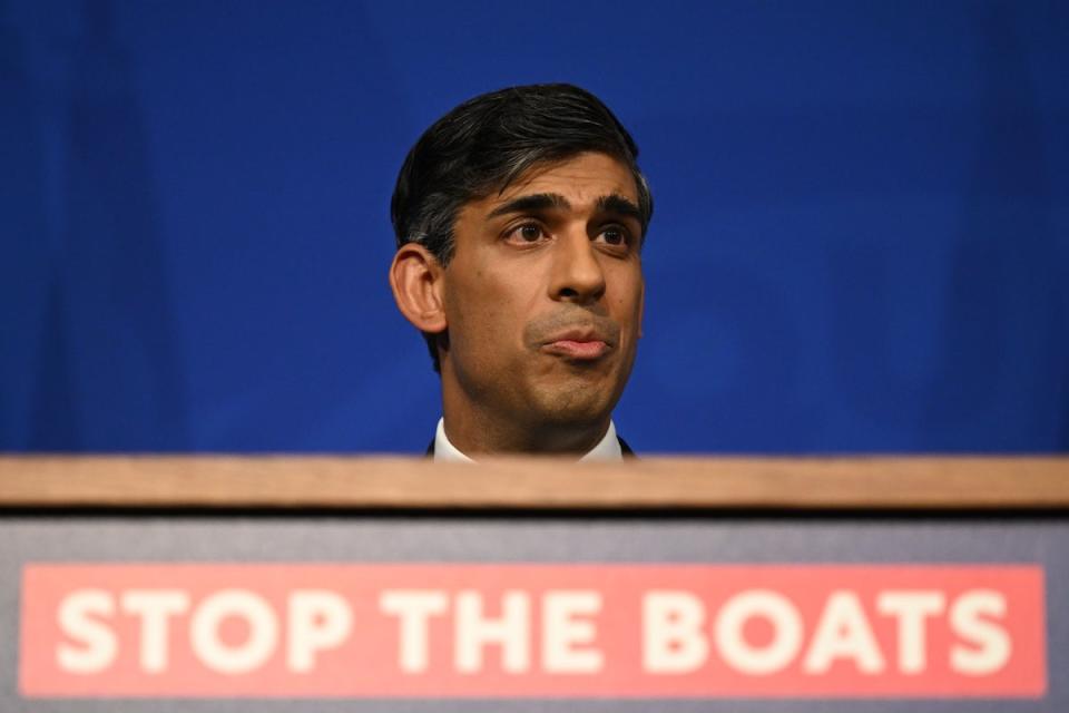 Rishi Sunak is under huge pressure from Tory centrists and right-wingers (PA Wire)