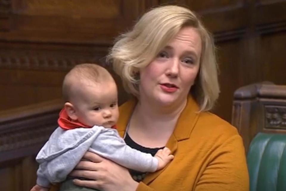 Labour's Stella Creasy brought her baby to the House of Commons: Parliament TV