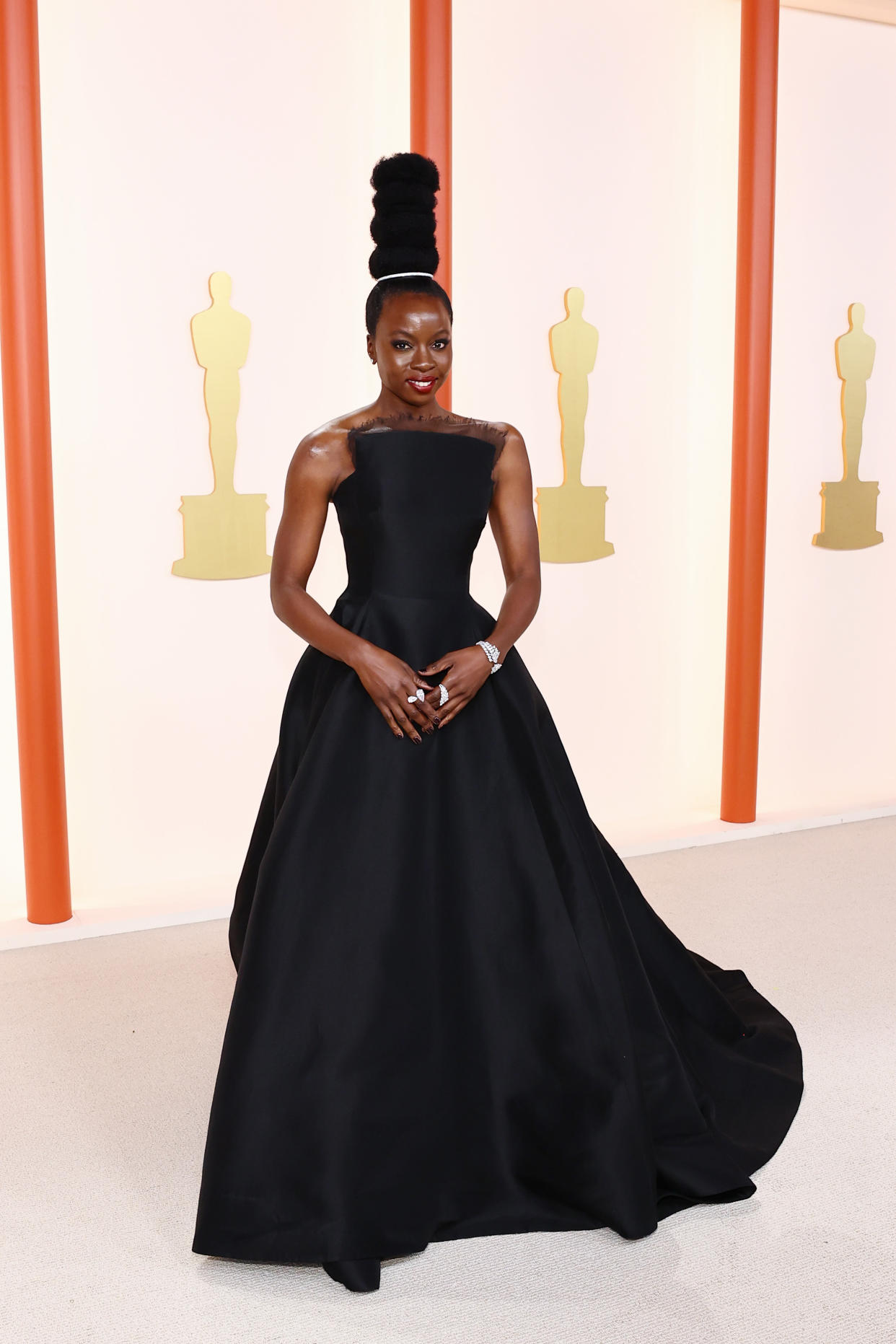 HOLLYWOOD, CALIFORNIA - MARCH 12: Danai Gurira attends the 95th Annual Academy Awards on March 12, 2023 in Hollywood, California. (Photo by Arturo Holmes/Getty Images )