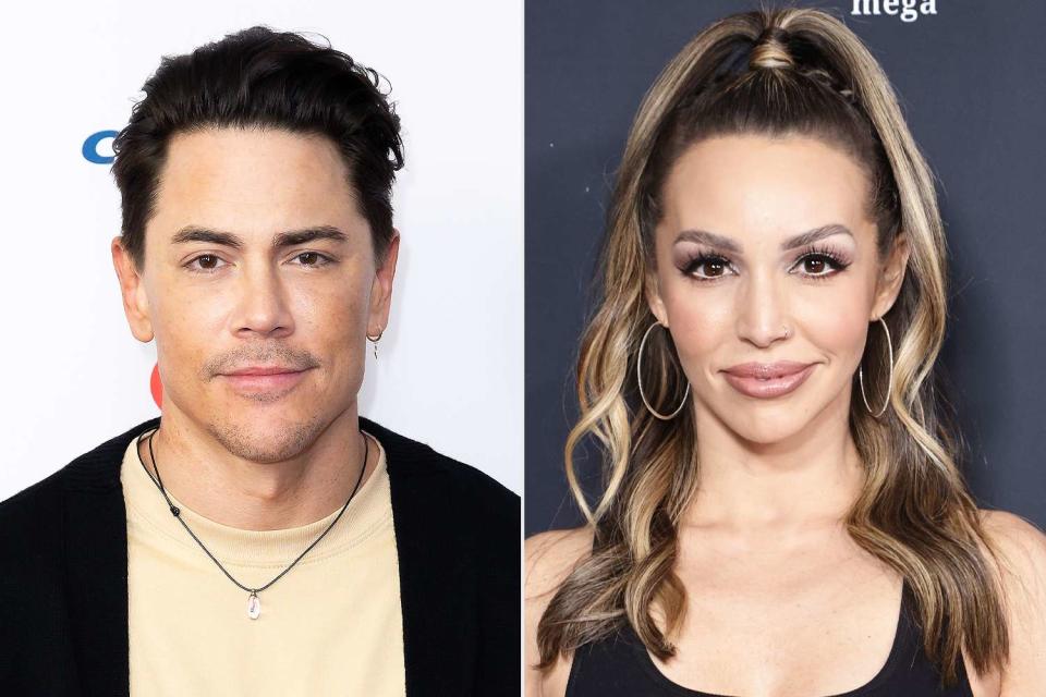 <p>Elyse Jankowski/Getty; Greg Doherty/WireImage</p> From left: Tom Sandoval; Scheana Shay