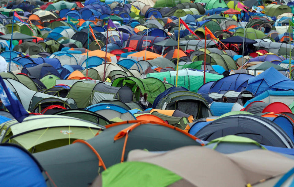 Worthy Farm tents