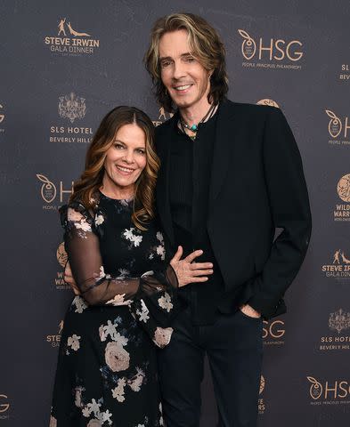 <p>Lisa O'Connor/Shutterstock</p> Rick Springfield and wife Barbara Porter