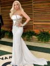 <p>Lady Gaga wears a custom-made Atelier Versace gown 2014 Vanity Fair Oscar after-party</p>