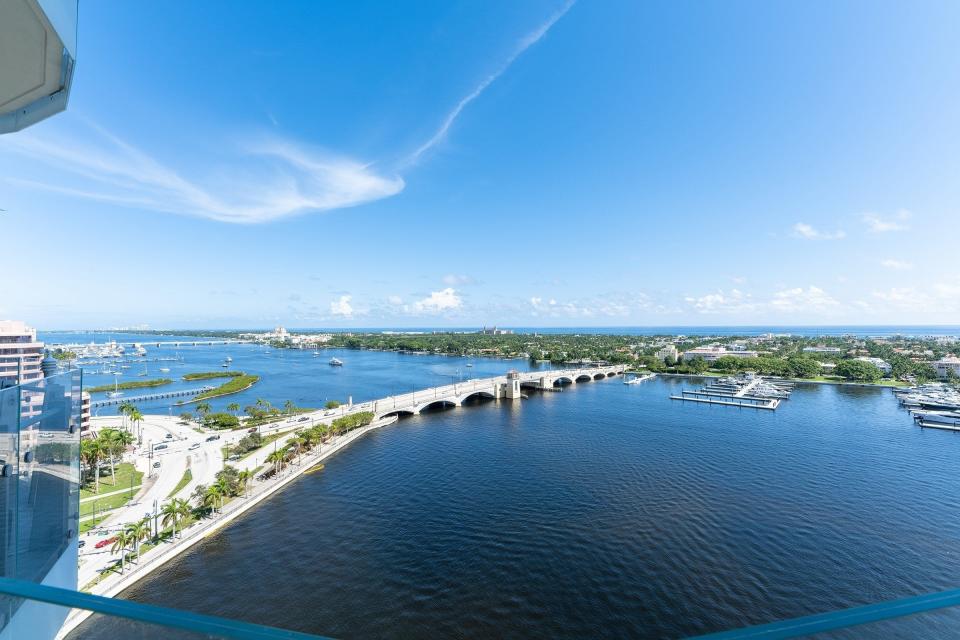In Palm Beach County, the Intracoastal Waterway would be the largest body of brackish water.