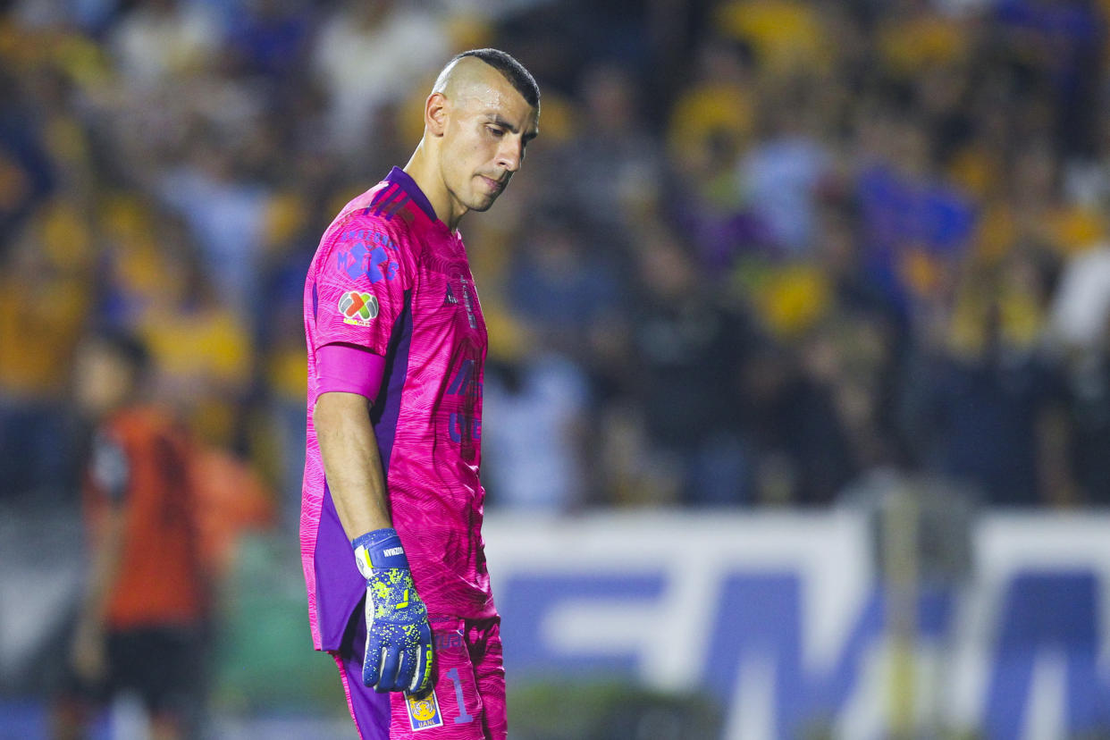 Nahuel Guzmán no pudo acceder a la final del torneo Clausura 2022 con los Tigres de Nuevo León luego de caer en la semifinal de la liguilla ante Atlas (Foto: Angel Cervantes/Jam Media/Getty Images)