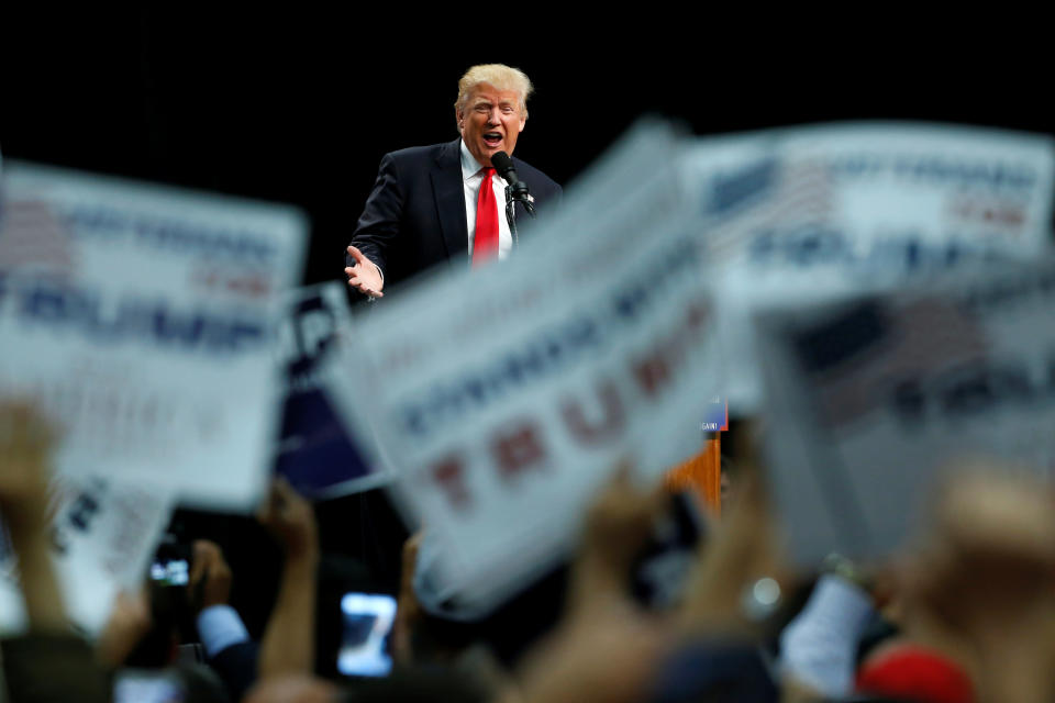 Trump during a rally in San Diego, California, in 2016. This week will mark his&nbsp;first visit to the state since entering office. (Photo: Jonathan Ernst / Reuters)